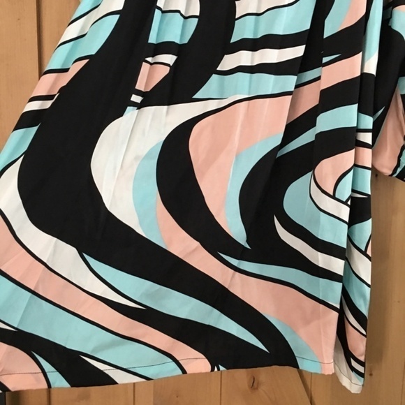 Diane Von Furstenberg Silk Tunic Dress Multicolored Size 4 Abstract 70’s Retro - Picture 3 of 6